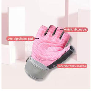 Gants de sport en néoprène et cuir à demi-doigts pour l'entraînement, design durable pour une meilleure adhérence, légers et respirants pour la musculation et le fitness - Product Image 4