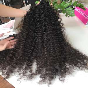 Extensions de cheveux humains vierges vietnamiens bruts de couleur naturelle bouclée birmane de haute qualité Double trame de Machine avec expédition rapide - Product Image 4