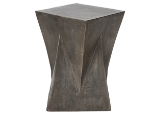 Elegante y Duradero Taburete Lateral Cuadrado de Aluminio Fundido con Incrustaciones de Hueso, Mesa de Consola Clásica de Metal para Sala de Estar o Dormitorio - Product Image 2
