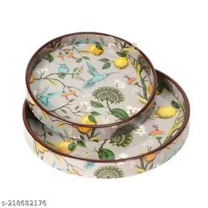 Plateau de service multifonctionnel ovale en bois laqué pour desserts et fromages avec rangement pour bijoux, design moderne, FABRIQUÉ EN INDE PAR SHAAD - Product Image 4