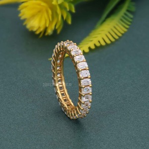 Bague de fiançailles vintage en or massif 14 carats avec diamant de laboratoire de qualité supérieure, taille émeraude, certifié IGI, VVS, bijou haut de gamme - Product Image 6