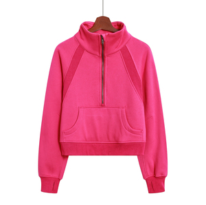 Ropa Personalizada, Sudaderas con Capucha y Suéteres de Invierno para Mujer, 100% Algodón, Transpirable, Media Cremallera, Impermeable, Estilo Casual, Venta al por Mayor - Product Image 4