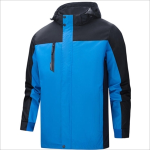Veste d'hiver softshell décontractée pour hommes, coupe-vent et imperméable avec capuche en toile, col montant, vente en gros, manteau de sport de plein air - Product Image 2
