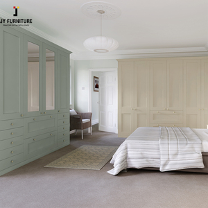 JY ตู้เสื้อผ้ายุโรปสมัยใหม่ RTA แบบวอล์กอิน, ตู้ทำจากไม้เนื้อแข็งเมลามีนแผงประตูกระจกสำหรับใช้ในบ้านโรงแรมใช้สำหรับอพาร์ทเมนต์ - Product Image 3