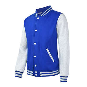 Casual Men's Varsity <b>Jacket</b> Polyester/cotton Body Nylon/cotton Sleeves <b>Mandarin</b> <b>Collar</b> Cuffs Hooded Quilted Windproof Front for - Product Image 2