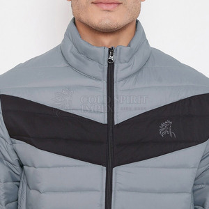 Chaqueta Acolchada de Alta Calidad para Hombre, con Logotipo Personalizado 2025, Cuello Alto, Tela de Lona, Nailon/Poliéster, Secado Rápido y Transpirable - Product Image 6