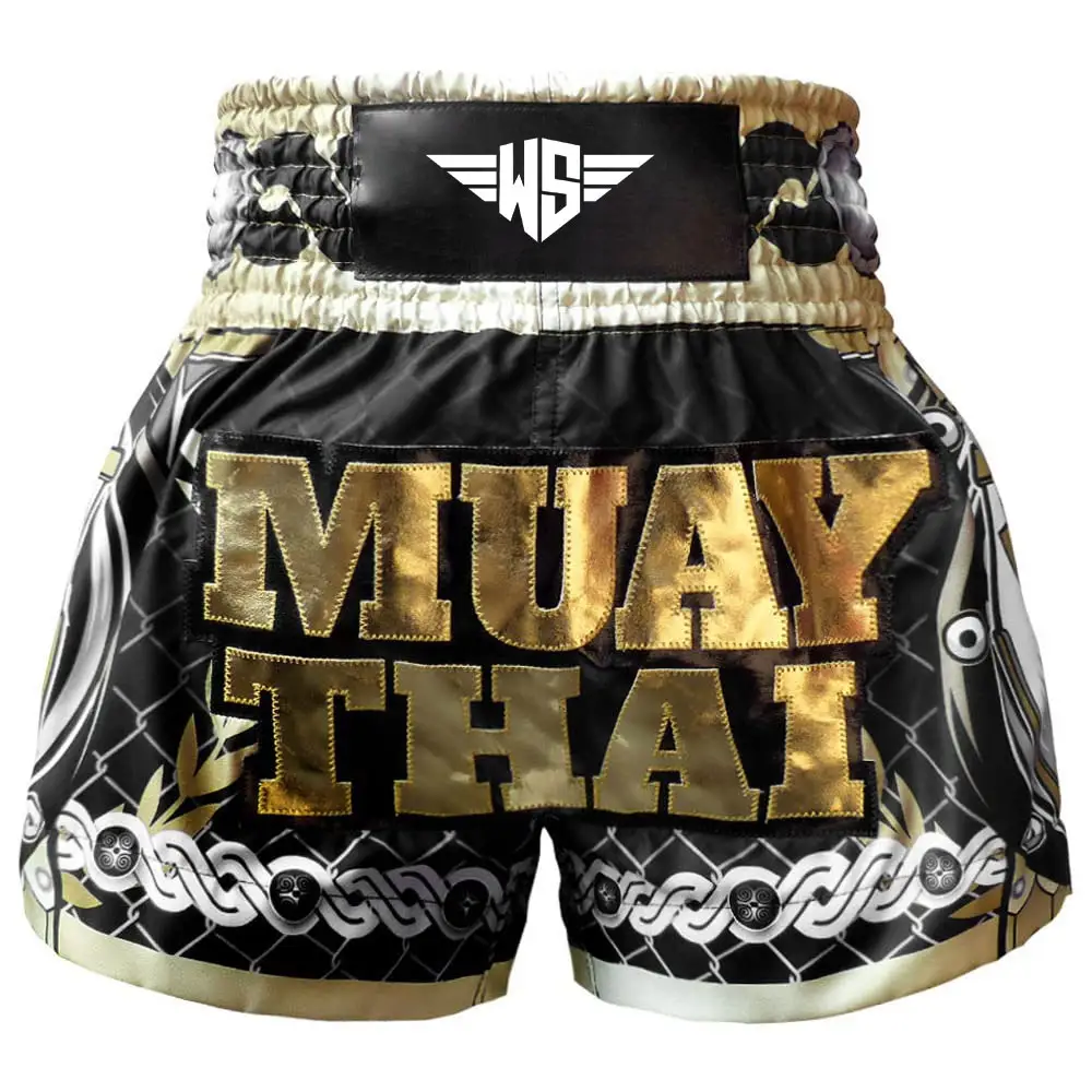 Best Quality Custom Boxing Muay Thai Comfortable Shorts 100% Polyester Shorts with Customized Logo and Design