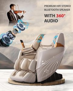 Nuevo Sillón de Masaje de Alta Calidad con Reclinación de Gravedad Cero, Comandos de Voz, Altavoces Bluetooth Premium y Rodillos Triples para Pies - Product Image 3