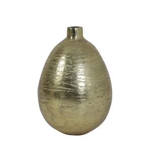 Florero decorativo de Metal dorado alto de alta calidad de estilo nórdico minimalista de aspecto real a precio razonable tamaño personalizado - Product Image 1