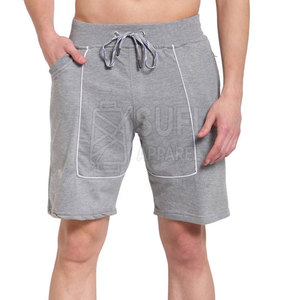Shorts pour homme en coton 100% doux au toucher, avec des caractéristiques de séchage rapide et respirantes, motif uni, style décontracté, fermeture à cordon - Product Image 5
