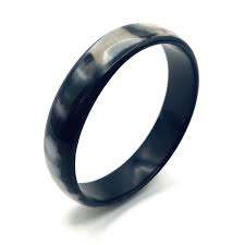 Brazalete de cuerno blanco natural para mujeres y niñas, joyería de cuerno de búfalo, brazalete de cuerno de vaca, pulsera de ágata, forma redonda, precio bajo - Product Image 4