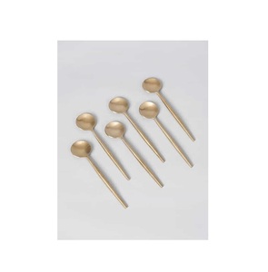 Ensemble de couverts à prix direct d'usine, design créatif, fabrication artisanale, cuillère en laiton pour la cuisine à domicile, ensemble de service alimentaire à vendre - Product Image 3