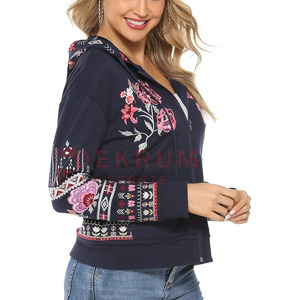 High Quality Women Embroidery <b>Hoodies</b> Winter Customizable Cotton Polyester Low MOQ Top Fashion - Product Image 5