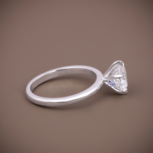 Classique et Simple 6 broches Design 1.58 CT D Couleur Ronde Moissanite Diamant 14KT Or Blanc Proposition Bague Fine Jewelry - Product Image 6