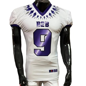 Jersey de fútbol americano bordado de talla grande pantalones de sublimación elásticos transpirables Pakistán hecho fotos reales listo para la fábrica - Product Image 1