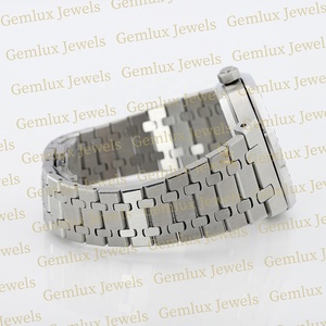 Nueva colección D VVS Moissanite Diamond Black Dial Auto Date Acero inoxidable Hip Hop Reloj para hombres - Product Image 4