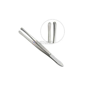 คีมต่อขนตา Beer Cilien Forceps ขนาด 4 มม. แบบเรียบ สำหรับต่อขนตา สแตนเลสคุณภาพสูง ขนาด 3 1/2 นิ้ว อุปกรณ์ทางการแพทย์ - Product Image 1