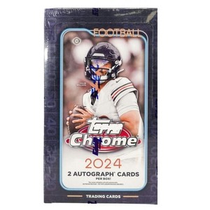 Verified Sealed 2024 Topp <b>Chrome</b> Football Hobby <b>Box</b> - Product Image 1