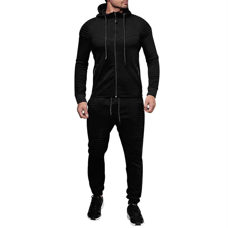 Renk özel son baskı spor OEM 280g giysi 2 parça Jogger atletik kadın moda spor Hoodie eşofman takımı erkekler için