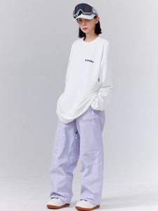 Pantalon de ski/snowboard personnalisé pour adulte 2026 – Imperméable, isolé, noir, avec fermeture élastique et logo frontal - Product Image 3