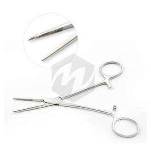 Pinzas hemostáticas Kelly profesionales, abrazadera quirúrgica de 5,5 pulgadas, instrumentos médicos, uso de primeros auxilios dentales veterinarios, curva recta - Product Image 1