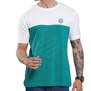 Venta al por mayor de camisetas de marca privada para hombre, uso al aire libre, camisetas para hombre con contraste de color - Product Image 1