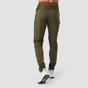 Pantalon décontracté ample en toile pour homme, printemps-automne, couleur unie, 100% coton, taille élastique avec poches - Product Image 2