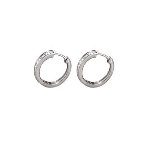 Fine Earrings 925 Sterling Silver VVS Moissanite Diamond <b>Hoop</b> Earrings for Women <b>Gold</b> Plated Fine Jewelry for Gift Occasions - Product Image 3