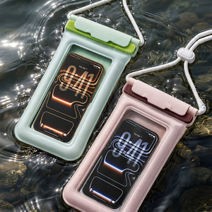 Sac étanche pour téléphone en PVC IPX8 avec cordon de cou, écran tactile, sac étanche pour téléphone en PVC pour la natation, la plage, la plongée en apnée - Product Image 1