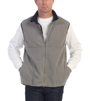 Chaleco polar transpirable de talla grande para hombre, cálido, con cremallera completa, relleno de algodón, chaqueta de invierno con cuello redondo, venta al por mayor