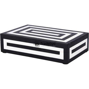 Tradebyd-Caja con incrustaciones de resina hecha a mano, ideal para bodas Rakhi Diwali, organizador de joyas - Product Image 4