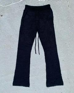 กางเกงโมแฮร์เอวสูงของผู้ชายกางเกงผ้าฝ้ายปิดเอวยางยืดลายทางโค้งตรงแบบกำหนดเอง - Product Image 5