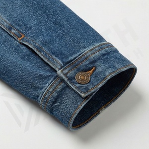 Veste en jean élégante pour femmes, couleur personnalisée, coupe ajustée, poches avant, style de rue quotidien, look tendance, manteau élégant - Product Image 6