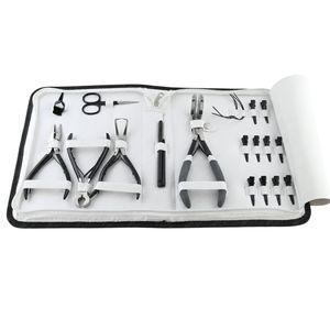 Customizable Salon hair extension Tools kit micro bond pliers long tape extension tool micro link hair plier curved <b>needle</b> clips - Product Image 6