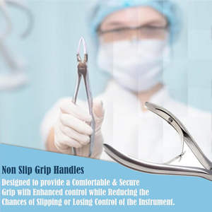 Forceps d'extraction dentaire en acier pour racines d'incisives inférieures, enfants, manuel, réutilisable, poignée ergonomique, mâchoire 30, usage chirurgical hospitalier - Product Image 3