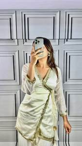 คอลเลกชันปาลาซโซผ้าไหมคางสำหรับผู้หญิงชุดปาร์ตี้เย็บอย่างเต็มที่ - Product Image 4