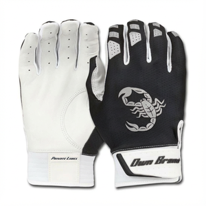 Gants de frappe de baseball en cuir de chèvre personnalisés à étiquette privée, vente en gros, doux, antidérapants, anti-chocs, gants de frappe de softball - Product Image 1