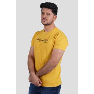 Camiseta de algodón orgánico con estampado de mostaza picante Slim Fit 100% algodón y <span class=keywords><strong>material</strong></span> de poliéster - Product Image 2
