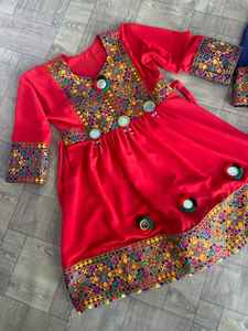 Vestido Afgano Verde de Alta Calidad para Niñas, Precio al por Mayor y MOQ Bajo, Vestido Hecho a Medida - Product Image 4