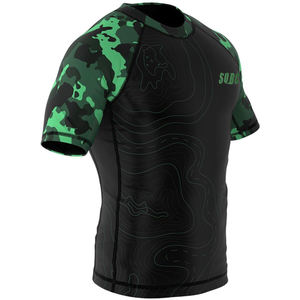 OEM Camo Rashguard Best Design Short Sleeve Black <b>Rash</b> <b>Guard</b> MMA <b>Rash</b> <b>Guard</b> & Training Wear For <b>Men</b> - Product Image 4