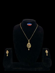 Micro colgante de lujo, collar de oro de latón, collar clásico de piedra Natural para mujer, regalos para mamá - Product Image 5