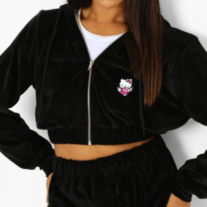 Dernier modèle de vente en gros Survêtement 2 pièces en velours vierge pour femmes, jogging d'hiver, sport, velours uni pour filles - Product Image 6