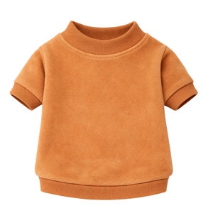 Brown Fleece Dog Sweatshirt Soft Touch Warm Pullover Cozy Winter Pet Clothing for Small Dogs Everyday Wear - Product Image 4