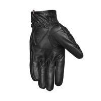 Gant de moto personnalisable en cuir de chèvre noir avec écran tactile hiver chaud et imperméable fabriqué au Pakistan