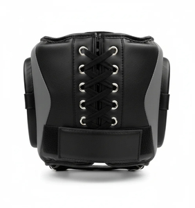 Casque de boxe protecteur pour adultes unisexe en cuir PU couleur unie avec fermeture auto-agrippante style sportif - Product Image 4