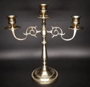Modern Design Romantic Wedding Home Golden Metal <b>Candlestick</b> Stand Long Taper Candle Holder Set for Decorative - Product Image 1