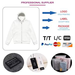 Survêtements à fermeture éclair unisexe de couleur unie Patch de détresse personnalisé Ensemble de pantalons de survêtement à capuche et délavés à l'acide Vente à chaud Survêtement Logo avant - Product Image 6