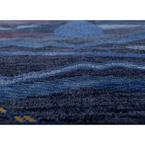 Alfombra Manchaha de Lana y Seda de Bambú Anudada a Mano, Azul, Diseño Abstracto de Gran Tamaño para Sala de Estar, Pasillo, Hecha a Mano LES-6029 - Product Image 2