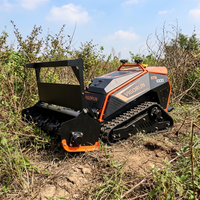 Débroussailleuse robotisée sur chenilles VIGORUN MTSK1000, la meilleure de Chine, avec moteur essence Loncin 764CC 25 CV pour le défrichement forestier