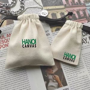 Bolsas de polvo ecológicas de estilo Vintage para mujer, éxito de ventas, Impresión de logotipo personalizado, bolsas de polvo BSCI certificadas, bolsa de lona de algodón - Product Image 3